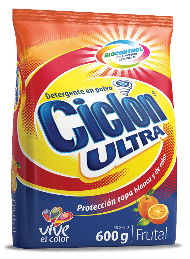 Detergente en Polvo Ciclón Ultra Frutal: Protección Frutal | Ciclón