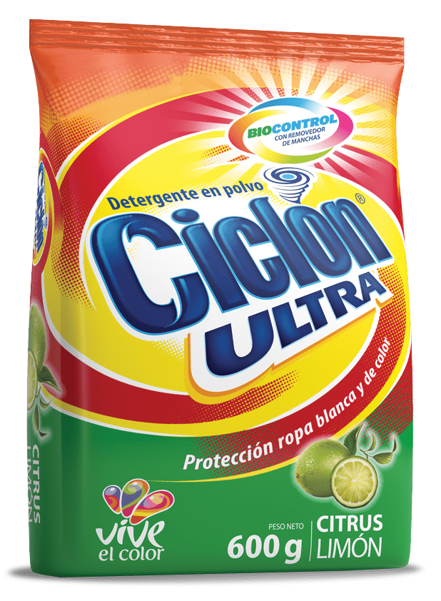 Detergente en Polvo Ciclón Ultra Limón: Protección Citrus | Ciclón